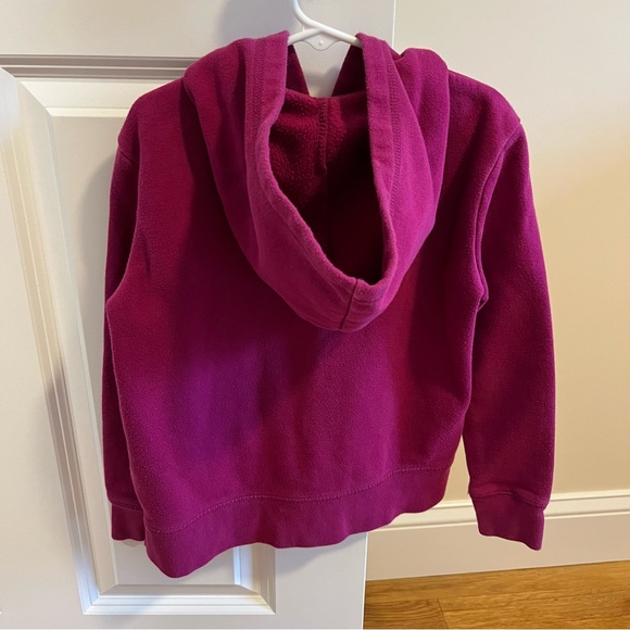 GAP Full Zip Hooded Logo Sweatshirt Purple Girls Size M - Picture 2 of 2